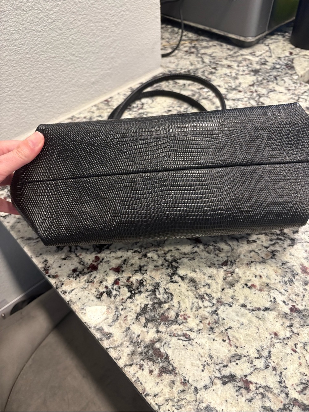 Demellier The New York Lizard Embossed East West Bag - Picture 5 of 10